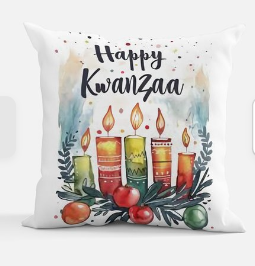 Kwanzaa Glow Plan & Rest Office Pillow