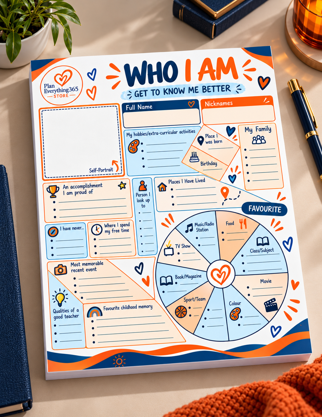 Who I Am: Get to Know Me Better Notepad