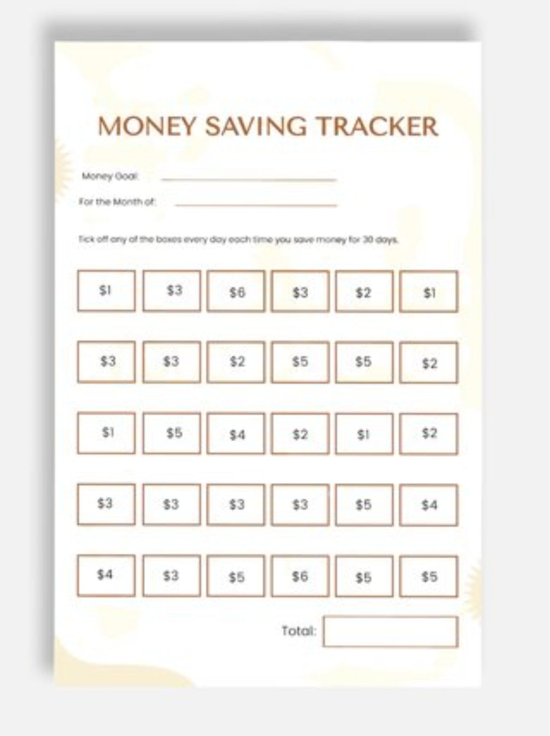 Money-Saving Tracker Envelope
