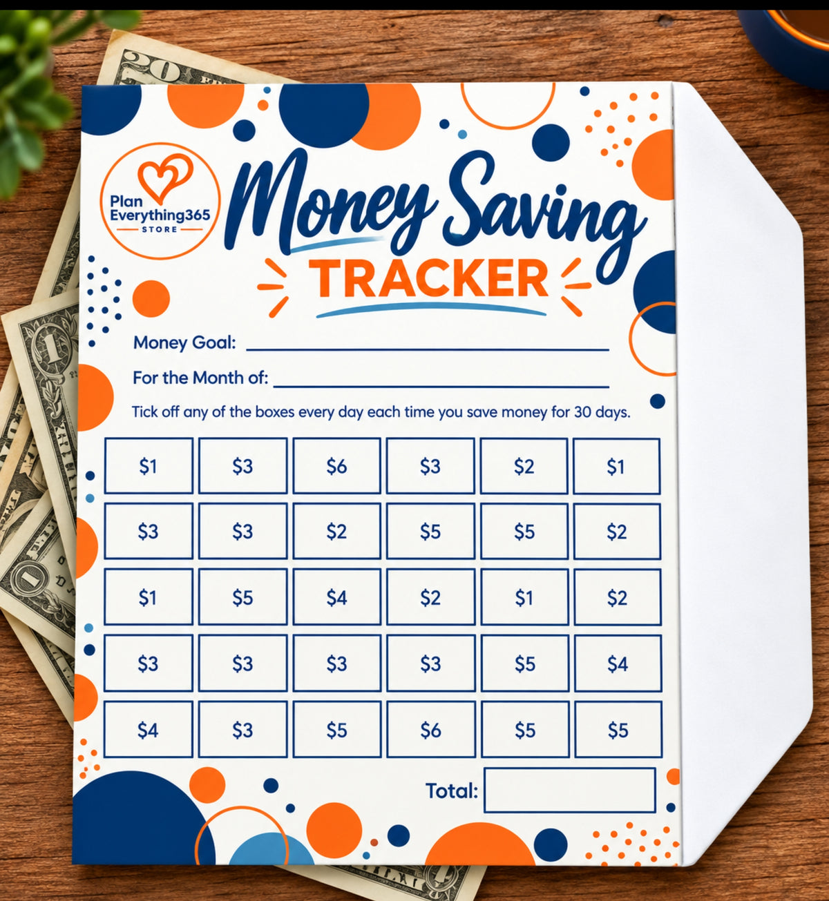 Money-Saving Tracker Envelope