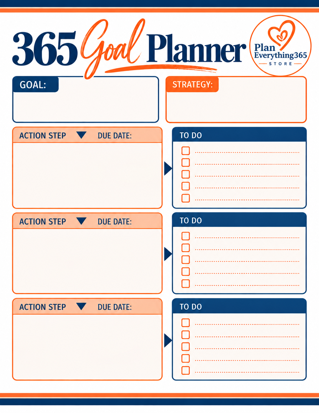 365 Goal Planner Notepad