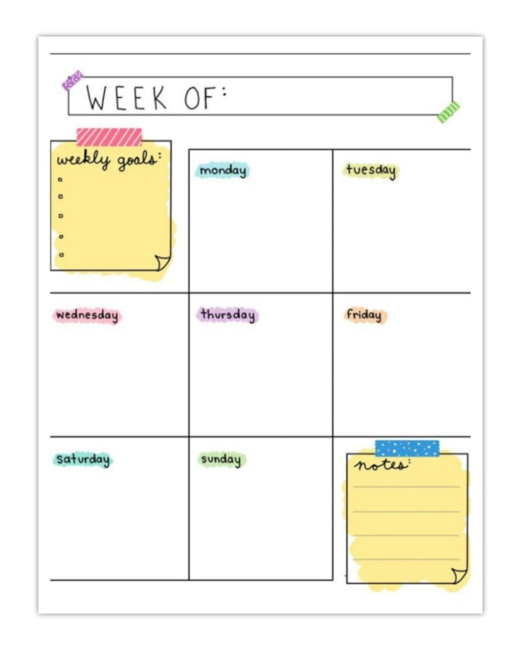 Weekly Wins Planner Notepad