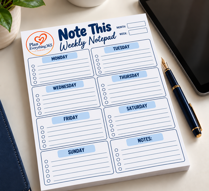 Note This Weekly Productivity Notepad