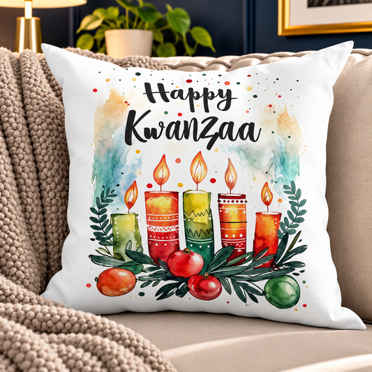 Kwanzaa Glow Plan & Rest Office Pillow