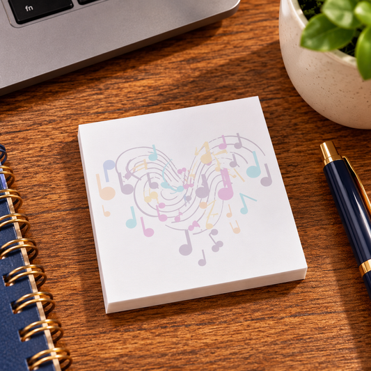 Harmony & Melody Heart Sticky Notes