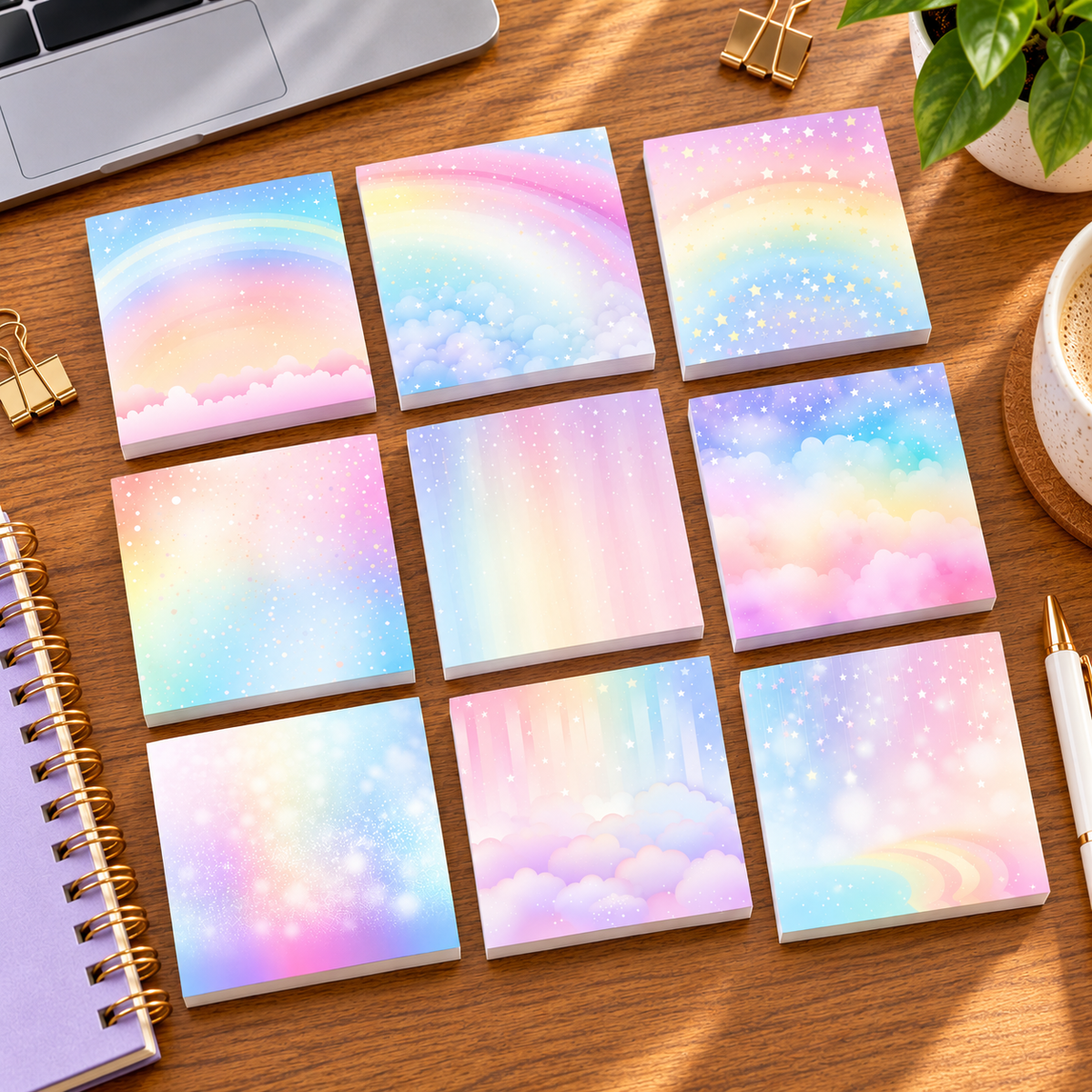 Dreamy Rainbow Skies Sticky Note