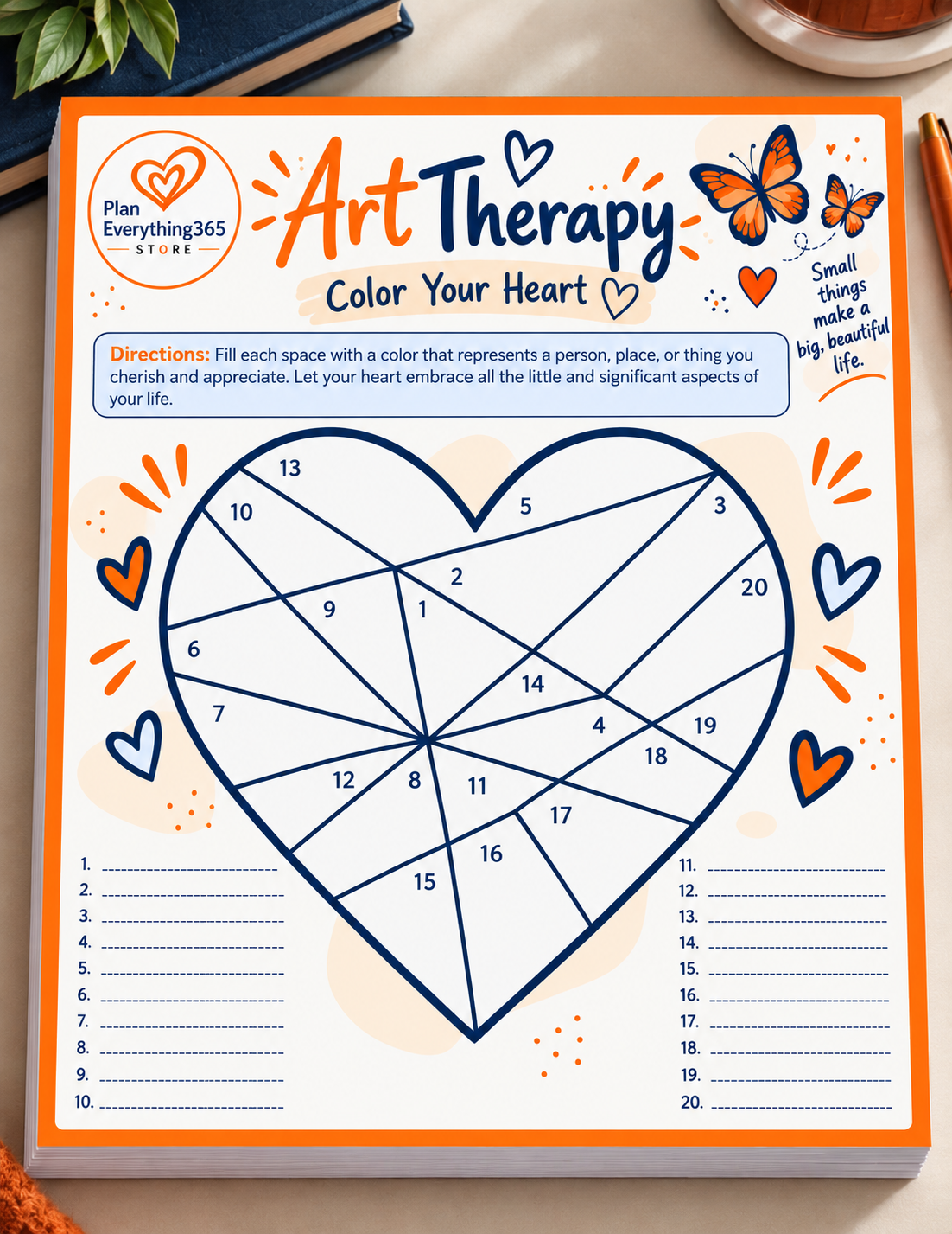 Art Therapy: Color Your Heart Notepad