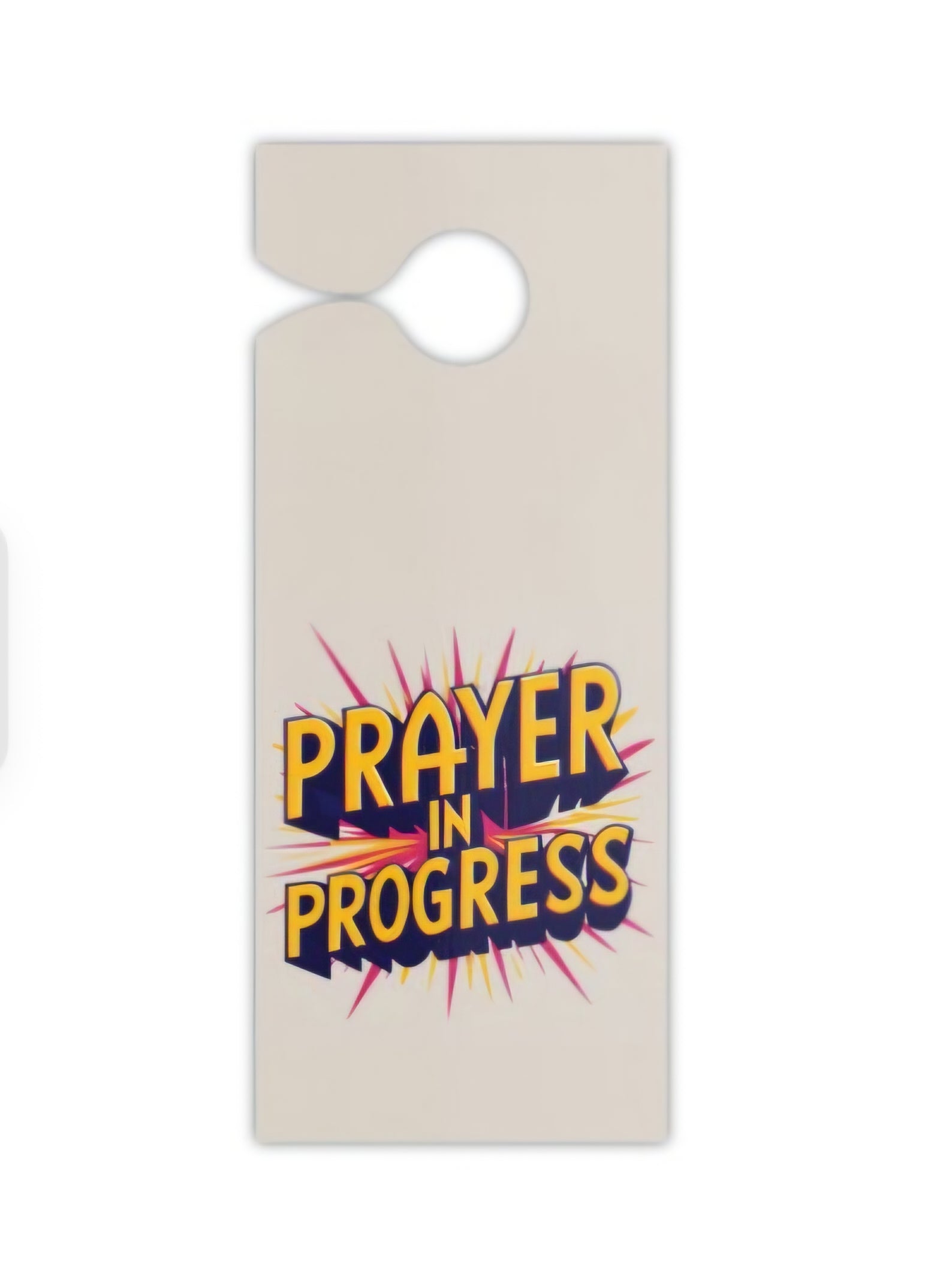 'Prayer in Progress' Door Hanger
