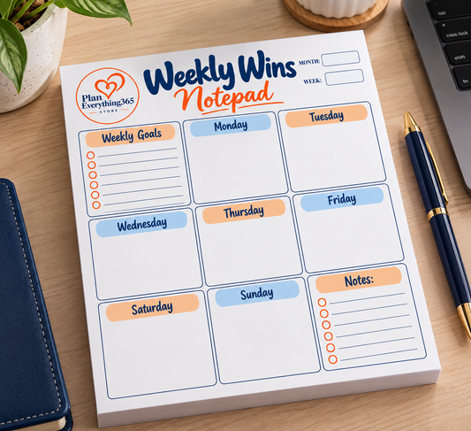 Weekly Wins Planner Notepad